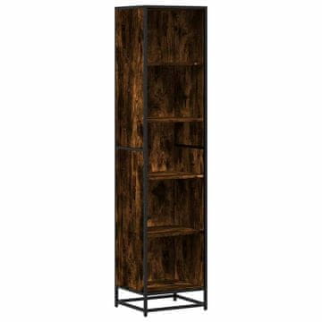 Vidaxl Knjižna omara dimljeni hrast 40x35x170,5 cm inženirski les