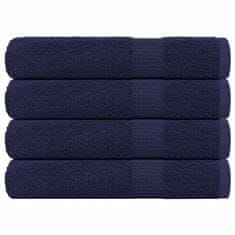 Vidaxl Brisače 4 kos modra 100x200 cm 360 g/m² 100% bombaž