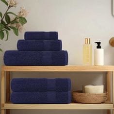 Vidaxl Brisače 2 kos modra 100x200 cm 360 g/m² 100% bombaž