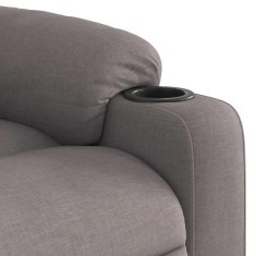 Vidaxl Električni naslanjač s funkcijo vstajanja taupe blago