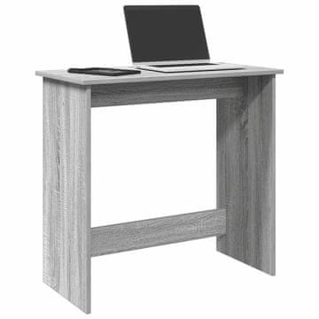 Vidaxl vidaXL Pisalna miza, siva sonoma hrastova, 80x40x75 cm, material na osnovi lesa