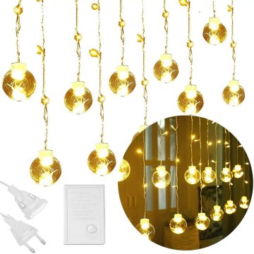 hurtnet LED svetlobna zavesa kroglice toplo bela 3m