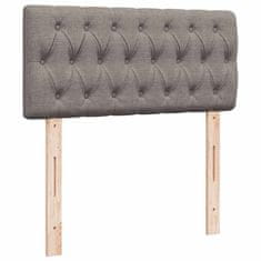 Vidaxl Otomanski posteljni okvir z vzmetnicami taupe 200x200 cm blago