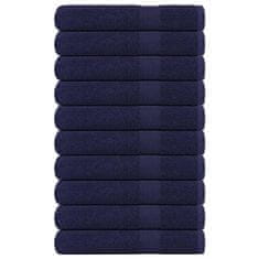 Vidaxl Brisače 10 kos modra 100x200 cm 360 g/m² 100% bombaž