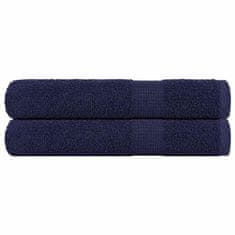 Vidaxl Brisače 2 kos modra 100x200 cm 360 g/m² 100% bombaž