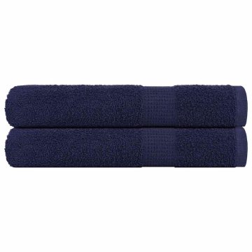 Vidaxl Brisače 2 kos modra 100x200 cm 360 g/m² 100% bombaž