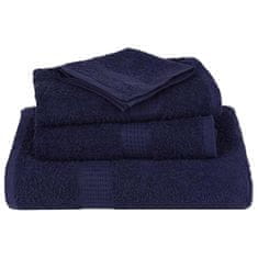 Vidaxl Brisače 2 kos modra 100x200 cm 360 g/m² 100% bombaž
