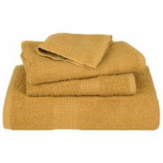 Vidaxl Brisače 10 kos zlata 30x30 cm 360 g/m² 100% bombaž