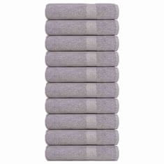 Vidaxl Kopalne brisače 10 kos siva 100x150 cm 360 g/m² 100% bombaž