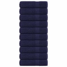 Vidaxl Brisače za roke 10 kos modra 50x100 cm 360 g/m² 100% bombaž