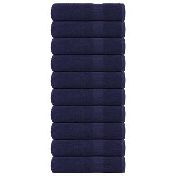 shumee vidaXL Kopalne brisače 10 kos modra 100x150 cm 360 g/m² 100% bombaž