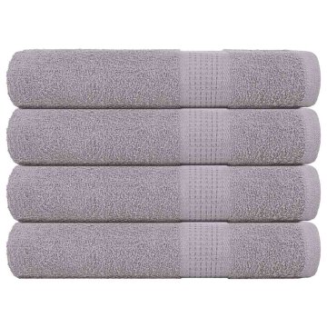 Vidaxl Brisače za savno 4 kos siva 80x200 cm 360 g/m² 100% bombaž