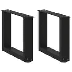 shumee vidaXL Noge kavne mizice U-oblika 2 kosa črna 40x(30-31)cm jeklo