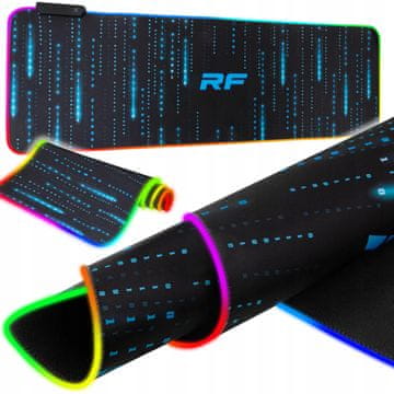 Dexxer Osvetljena LED RGB računalniška podloga za miško in tipkovnico 80x30cm MATIX RF