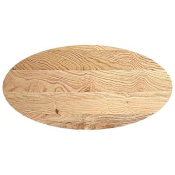 Vidaxl Mizna plošča 120x60x2 cm trdna hrastovina ovalna