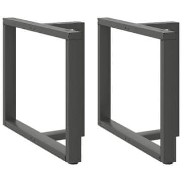 Vidaxl Noge za jedilno mizo v obliki črke T, 2 kosa, antracitne, 100x35x(72-73) cm, jeklo