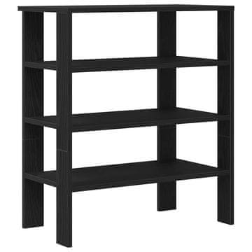 Vidaxl Regal za čevlje črn 61x32x70 cm inženirski les
