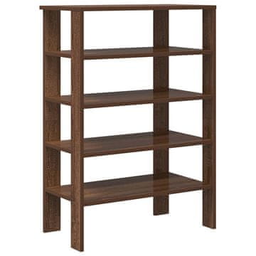 Vidaxl Regal za čevlje rjav hrast 61x32x87,5 cm inženirski les