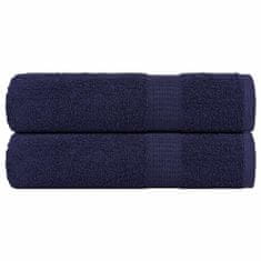 Vidaxl Kopalne brisače 2 kos modra 100x150 cm 360 g/m² 100% bombaž