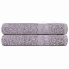 Vidaxl Brisače za savno 2 kos siva 80x200 cm 360 g/m² 100% bombaž