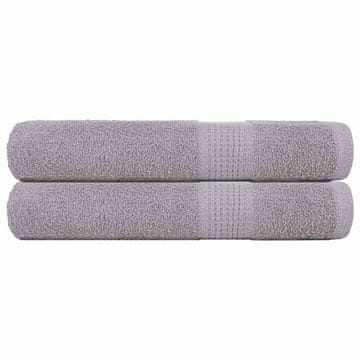 Vidaxl Brisače za savno 2 kos siva 80x200 cm 360 g/m² 100% bombaž