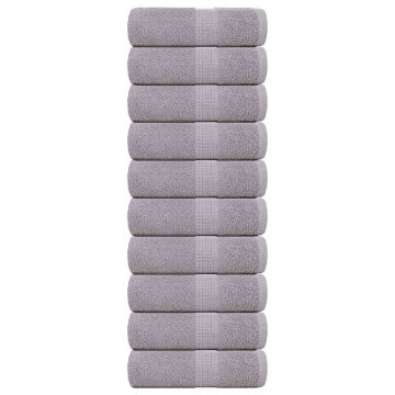 Vidaxl Pralne brisače 10 kosov FROGN sive 30x30 cm 100 % bombaž
