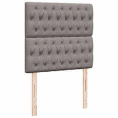 Vidaxl Otomanski posteljni okvir z vzmetnicami taupe 200x200 cm blago