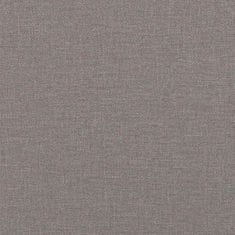 Vidaxl Otomanski posteljni okvir z vzmetnicami taupe 200x200 cm blago