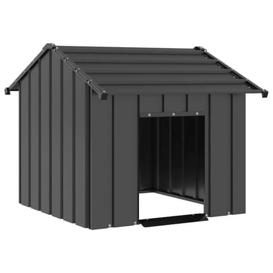 shumee vidaXL Pasja hiša s streho 85x107x81 cm Pocinkano jeklo