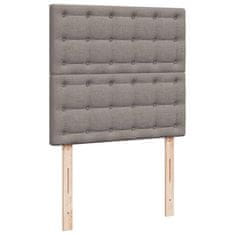 Vidaxl Otomanski posteljni okvir z vzmetnicami taupe 200x200 cm blago