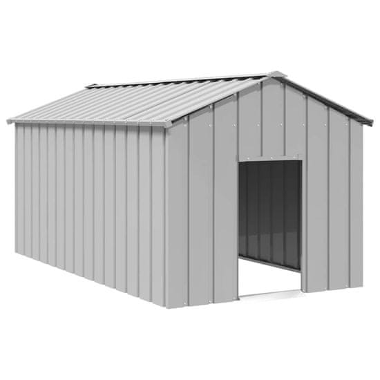 shumee vidaXL Pasja hiša s streho 114x202x101 cm Pocinkano jeklo