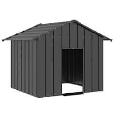 shumee vidaXL Pasja hiša s streho 131x101x102 cm Pocinkano jeklo