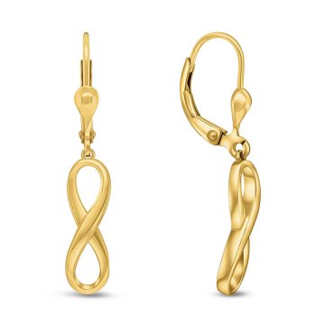Brilio Silver Elegantni pozlačeni uhani Infinity EA327Y