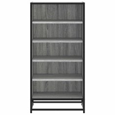 Vidaxl Regal za čevlje siva sonoma 48x38x97,5 cm inženirski les