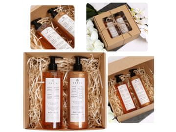 PRIJA PRIJA Kozmetični komplet: šampon za lase z rukolo + losjon za kopel z zlatimi delci 2x380ml