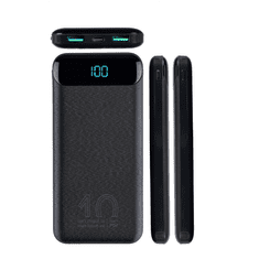RivaCase Zunanja baterija powerbank 10.000 mAh VA2540 Quick Charge / PD 20W z LCD-jem črn
