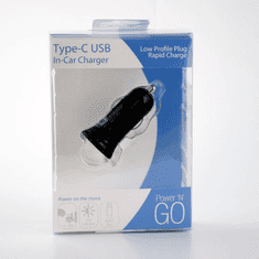 Pama Avtopolnilec 12/24V črn z izhodom USB Type C in močjo 3A USBCMSC3A