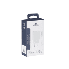 RivaCase Hišni polnilec PS4125 WD2 3,4A + podatkovno polnilni kabel Lightning Apple iPhone 13 - bel