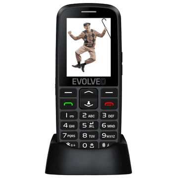Evolveo Easyphone EG telefon na tipke za starejše z GPS sledilnikom - črno srebrn