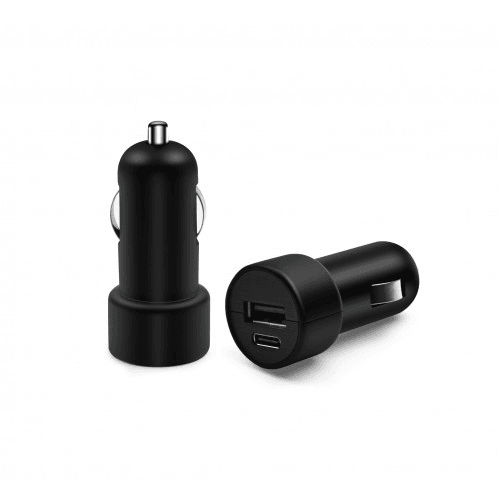 Pama Avtopolnilec PDQCS3A adapter USB-A in Type C 3A QC 18W - črn