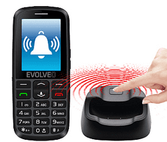 Evolveo Easyphone EG telefon na tipke za starejše z GPS sledilnikom - črno srebrn