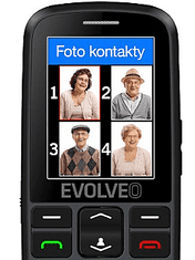 Evolveo Easyphone EG telefon na tipke za starejše z GPS sledilnikom - črno srebrn