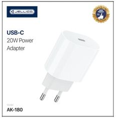 Jellico Hišni polnilec AK-180 (Quick Charge) 20W vhod Type-C - (EU Blister) bel