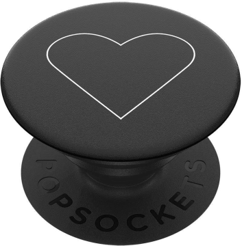 PopSockets Držalo / stojalo PopGrip White Heart Black