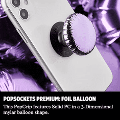 PopSockets Držalo / stojalo PopGrip Metallic Balloon Purple - Premium