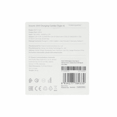 Xiaomi Adapter BHR6039EU MDY-11-EZ hišni polnilec USB A 33W s kablom Type C bel