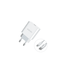 Jellico Hišni polnilec AK-180 (Quick Charge) 20W vhod Type-C z Lightning podatkovnim kablom (EU Blister), bel