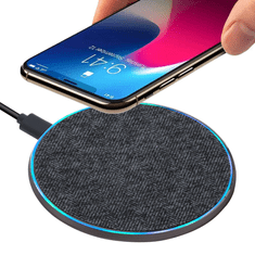 RivaCase Brezžična polnilna postaja, brezžični polnilec VA4915 GR3 QC Fast Charge 10W - Samsung Galaxy S23 / iPhone 14 - črn