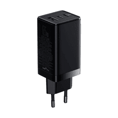BASEUS Adapter CCGP050101 hišni polnilec 220V Gun3 Pro QC/PD 65W vhod 2x Type C 1x USB-A - Original (EU Blister) črn