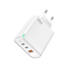 Jellico Hišni adapter C79 220V Gun Quick Charge PD 65W vhod 1x USB A in 2x Type C - bel